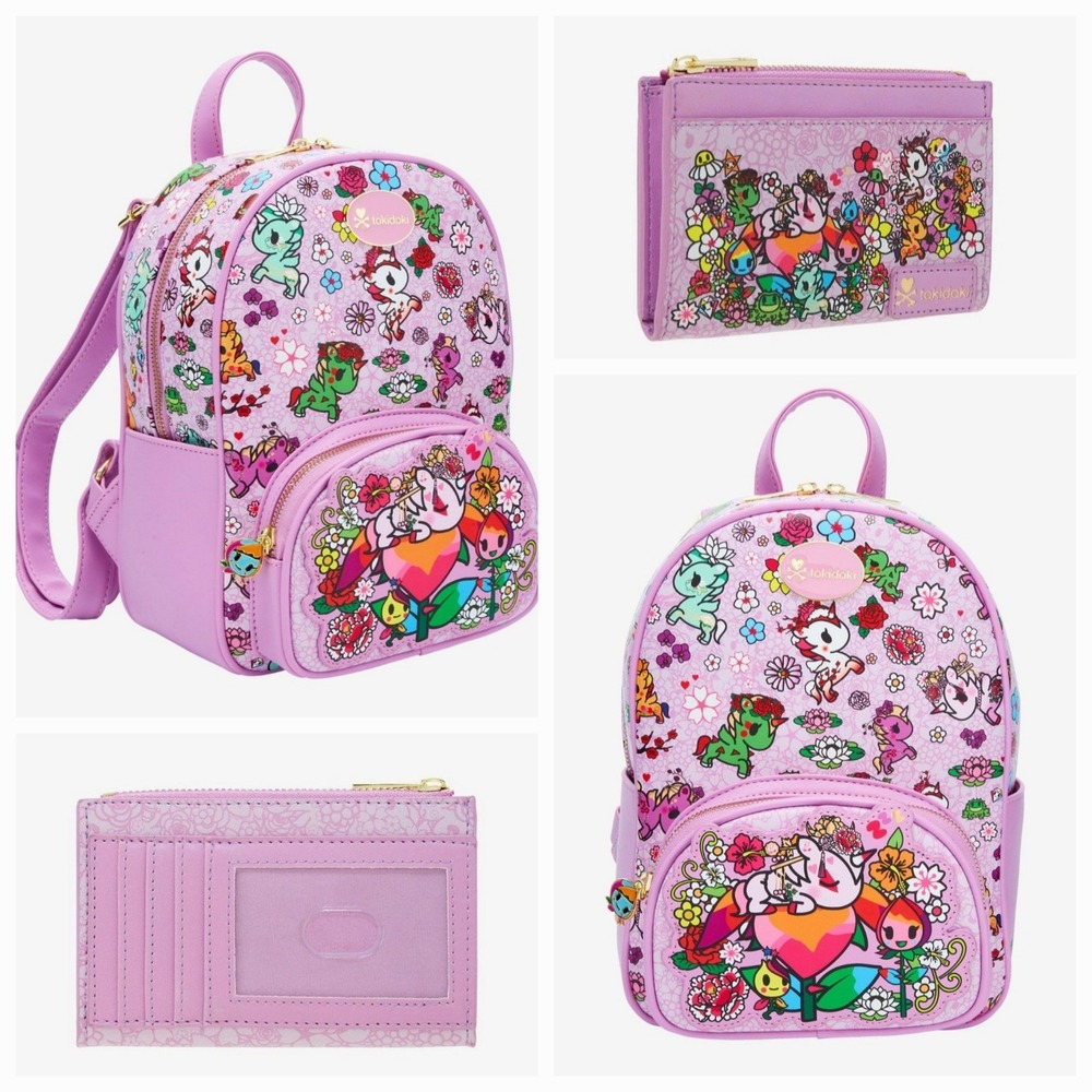 NEW Tokidoki Unicorno Florals Backpack & Wallet/ Cardholder SET! Artsy
